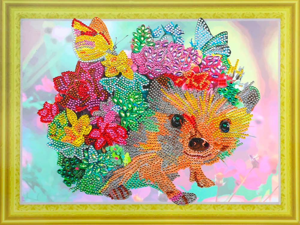 

Алмазная вышивка 5D Color KIT «Весенний еж»