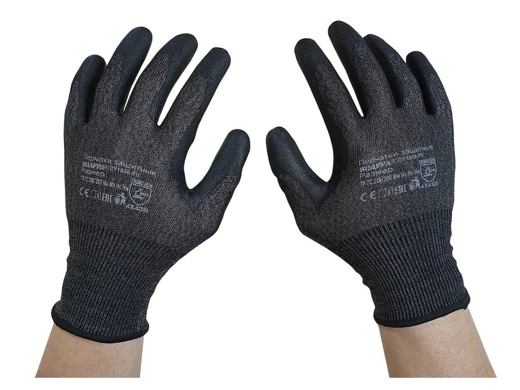 Перчатки Scaffa размер 11 DY1850-PU-11 перчатки для защиты от опз и механических воздействий scaffa grip 10 размер