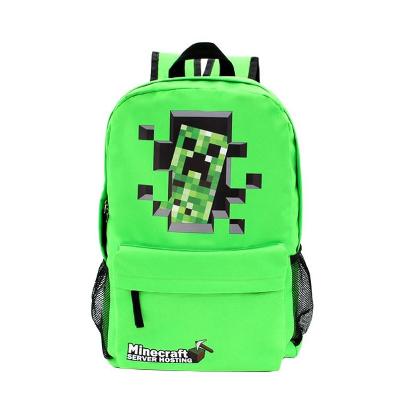 

Рюкзак с рисунком из Minecraft (Майнкрафт) зеленого цвета, Зеленый, 4823