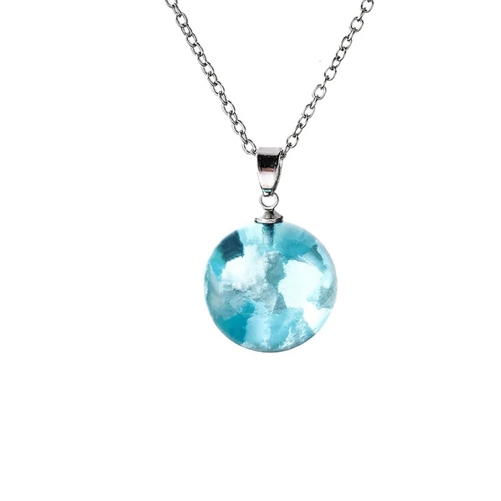 

Колье из бижутерного сплава со стеклом 50 см DESIGNER JEWERLY Облака, Облака