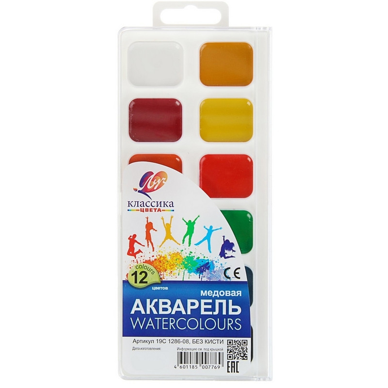 

Краски акварельн. Луч Классика 12цв пласт уп б/кисти, (2шт.), Разноцветный