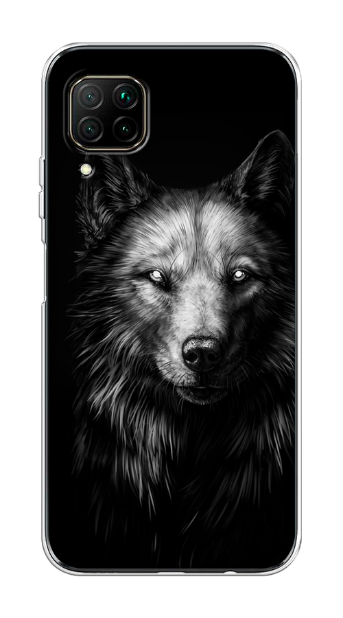 

Чехол Awog на Huawei Nova 7i "Волк черно белый", Разноцветный, 611850-1