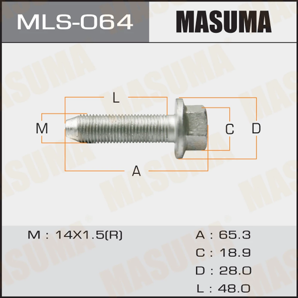 фото Болт амортизатора masuma mls-064