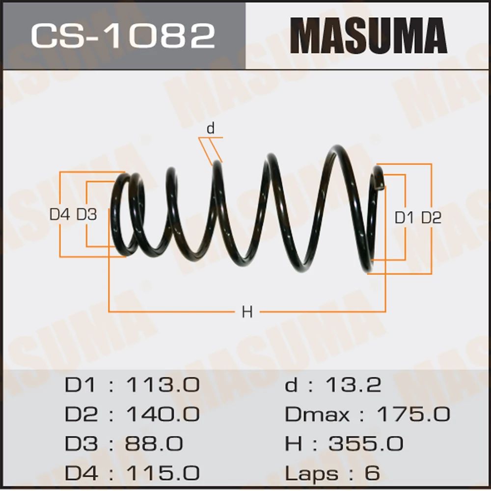 

Пружина подвески Masuma CS-1082