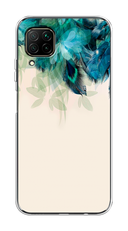 

Чехол Awog на Huawei Nova 7i "Перья голубого цвета", Разноцветный, 611850-2