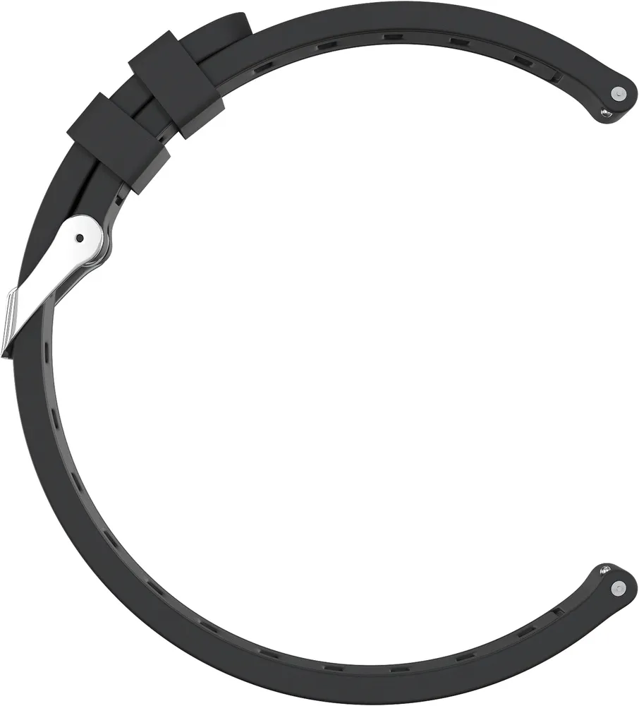 

Ремешок силиконовый GSMIN Elate 20 для Garmin Vivomove HR Sport (Черный)