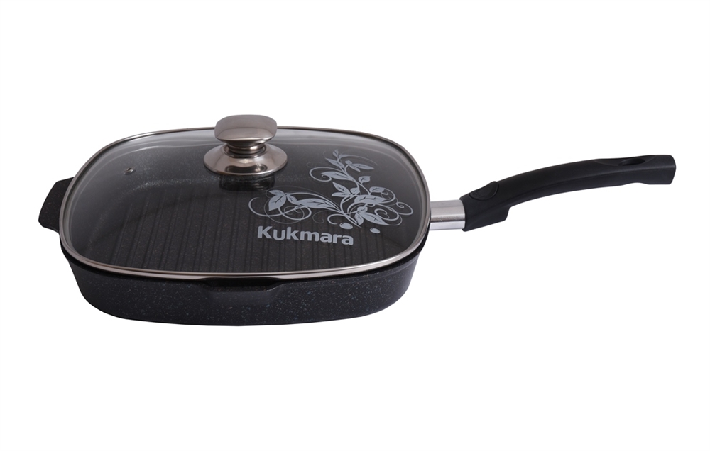 

Kukmara квадратная, Granit ultra, 28х28 см , съемная ручка, стеклянная крышка, синий