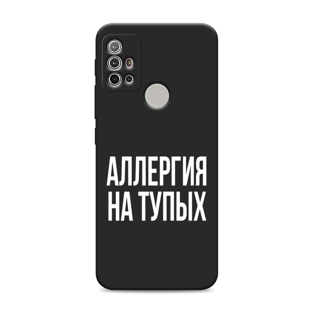 фото Матовый силиконовый чехол "аллергия на тупых" на motorola moto g10 awog