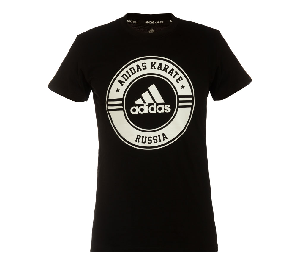 

Футболка детская Combat Sport T-Shirt Karate Russia Kids черно-белая (рост 152 см), adiCSTS01K-K