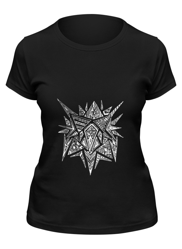 

Футболка женская Printio White chaos черная M, Черный, White chaos