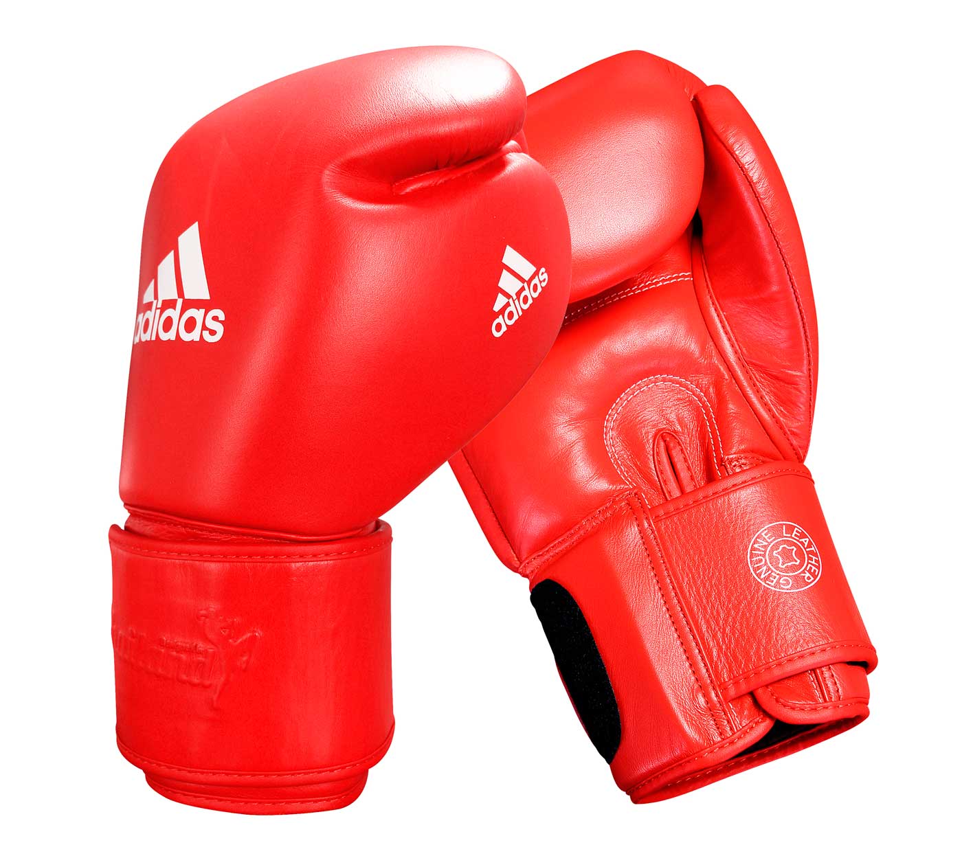 Перчатки боксерские Muay Thai Gloves 300 красно-белые (вес 12 унций)