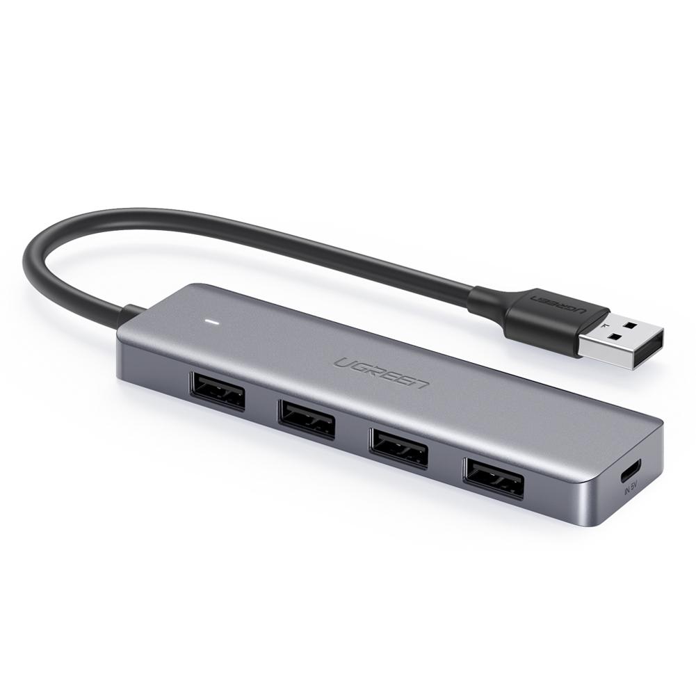 фото Usb концентратор (хаб) ugreen 4 в 1 type c, 4 x usb 3.0