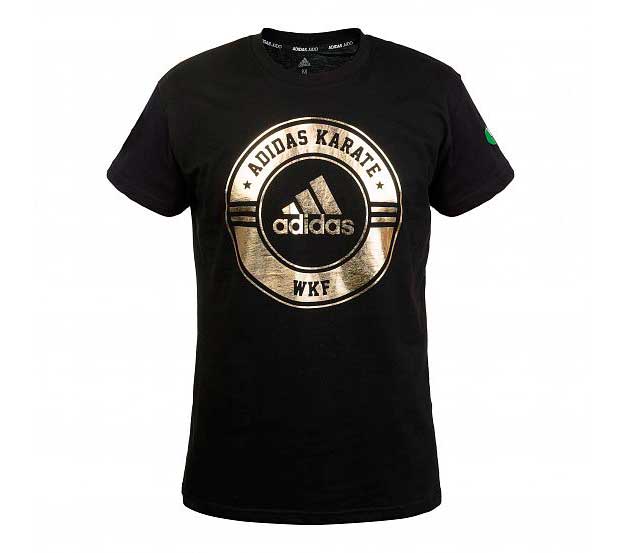 

Футболка детская Combat Sport T-Shirt Karate WKF Kids черно-золотая (рост 164 см), adiCSTS01WKF-K