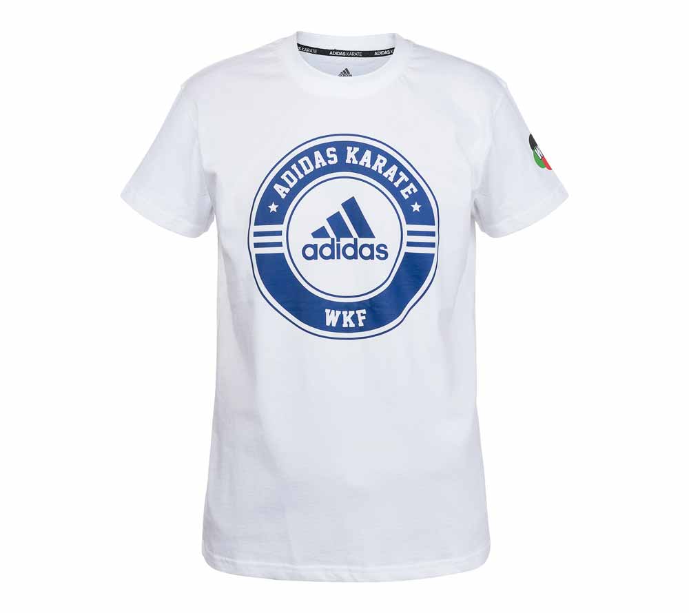 

Футболка Combat Sport T-Shirt Karate WKF бело-синяя (размер S), Белый, adiCSTS01WKF