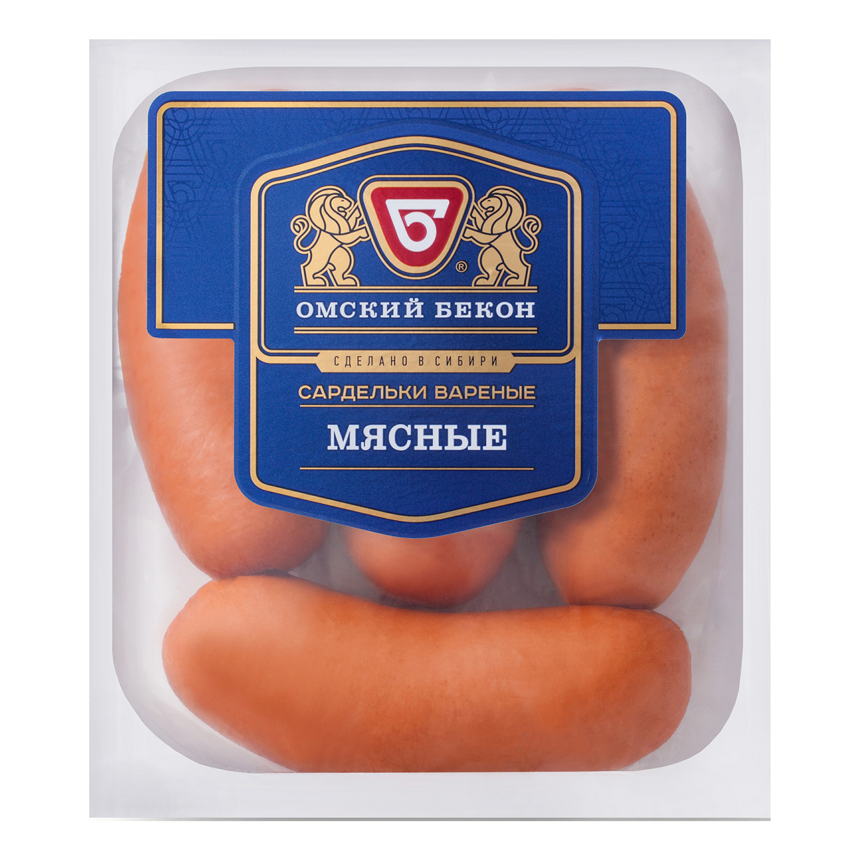 

Сардельки Омский Бекон Мясные вареные 400 г