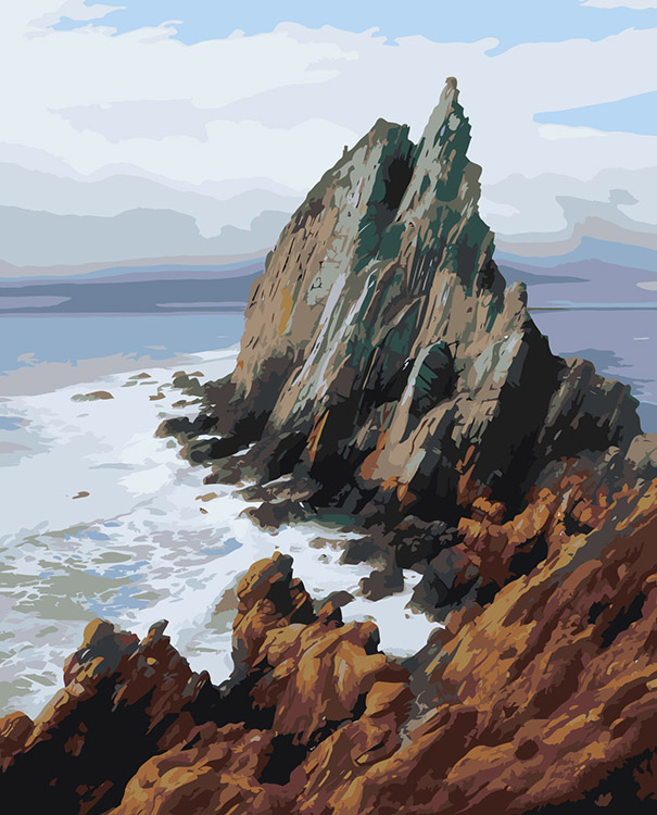 Картина по номерам Цветное Море Скалистый берег 2