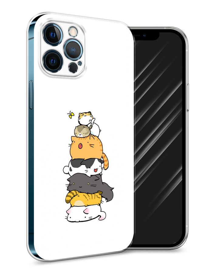 

Чехол Awog на Apple iPhone 12 Pro Max / Айфон 12 Pro Max "Бутерброд из котиков", Разноцветный, 12750-10