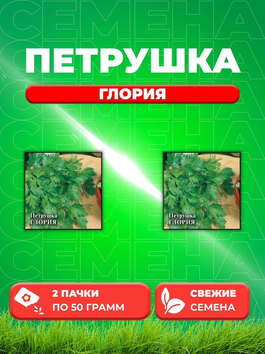 

Семена Петрушка листовая Глория, 50г, Гавриш 2уп