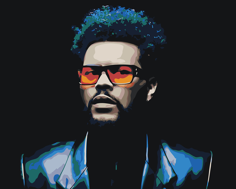 

Картина по номерам Цветное Музыкант The Weeknd Викенд 14