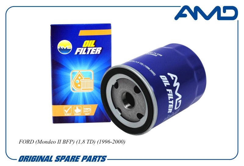 

Фильтр масляный 1220880 AMD.FL456 AMD для FORD Mondeo II BFP 1,8 TD 1996-2000