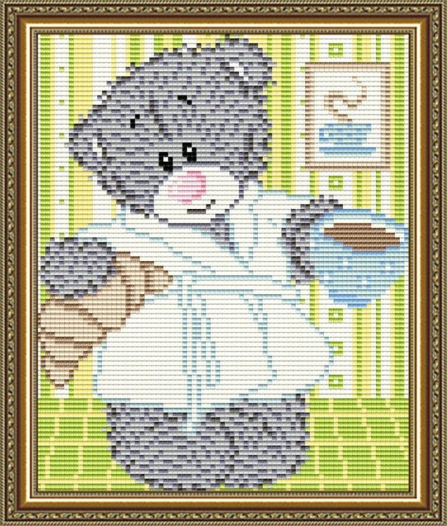 

Алмазная вышивка Арт Соло «Мишка с кофе»