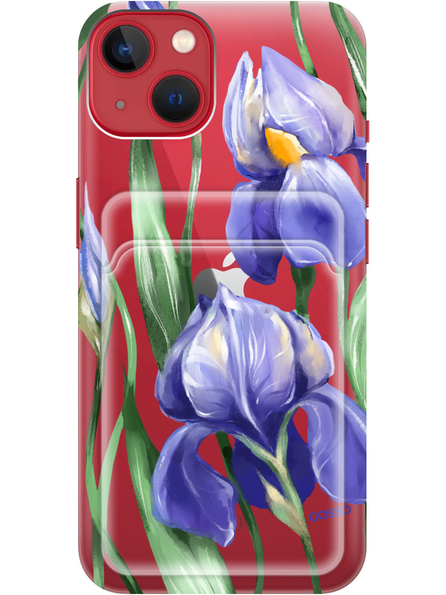 

Силиконовый чехол на Apple iPhone 13 Mini с рисунком "Amazing Irises" прозрачный, Прозрачный;белый;синий, 20012025