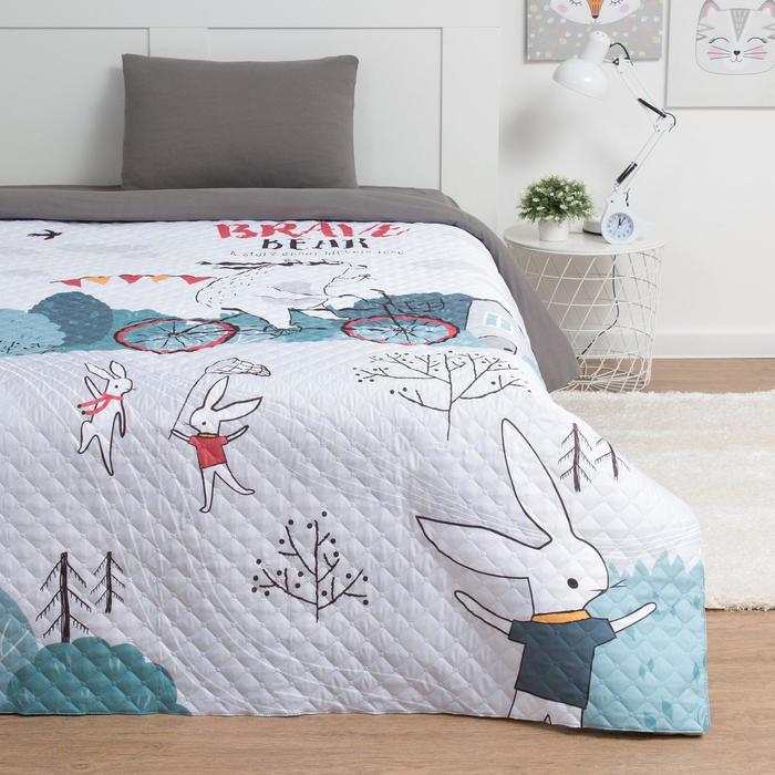 

Покрывало "Этель" 2 сп Brave bear, 180x220 см, микрофибра, Magic Time