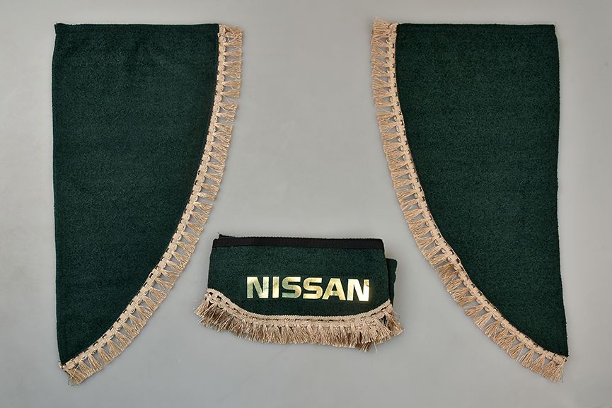 

Ламбрекен NISSAN Зеленый с золотым (лобового стекла и угол), Зеленый;золотистый