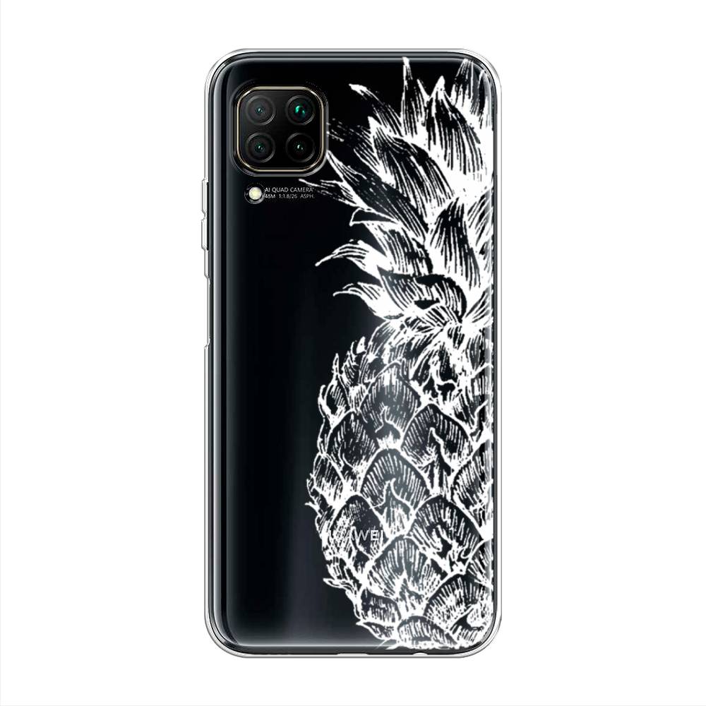 

Чехол Awog на Huawei Nova 7i "Ананас графика белая", Разноцветный, 611850-10