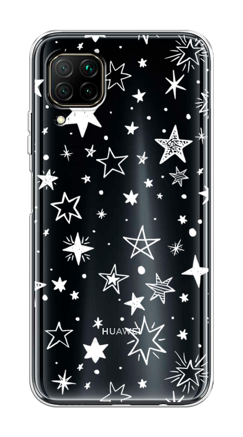 

Чехол Awog на Huawei Nova 7i "Звездочки графика белая", Разноцветный, 611850-7