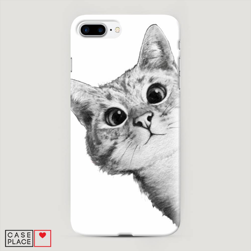 

Пластиковый чехол "Кот рисунок черно-белый" на Apple iPhone 8 Plus, 10920-1