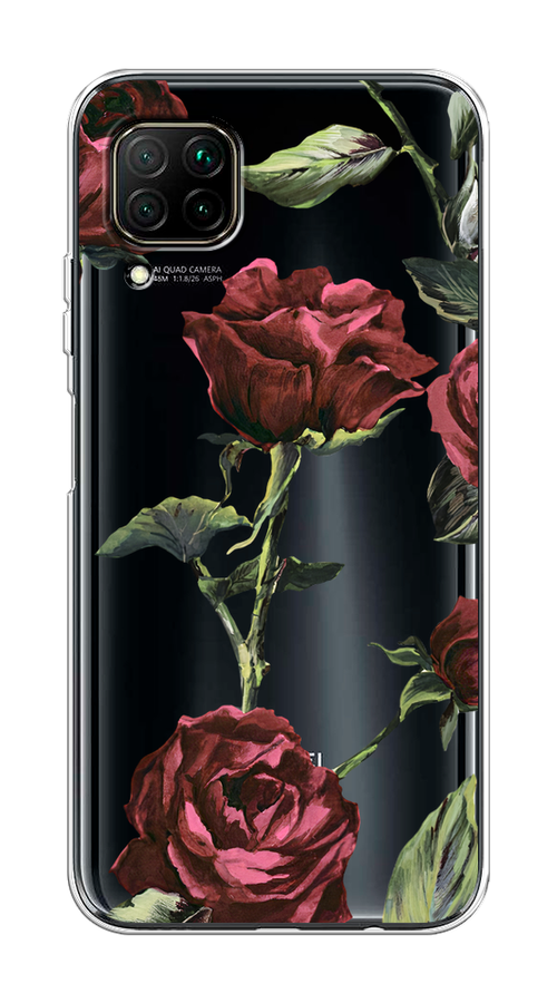 

Чехол Awog на Huawei Nova 7i "Бордовые розы фон", Разноцветный, 611850-8