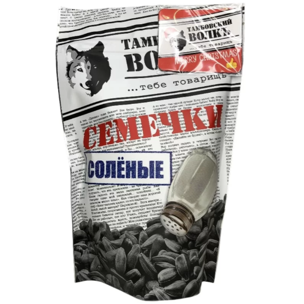 

Семечки подсолнечные Тамбовский волк соленые 200 г