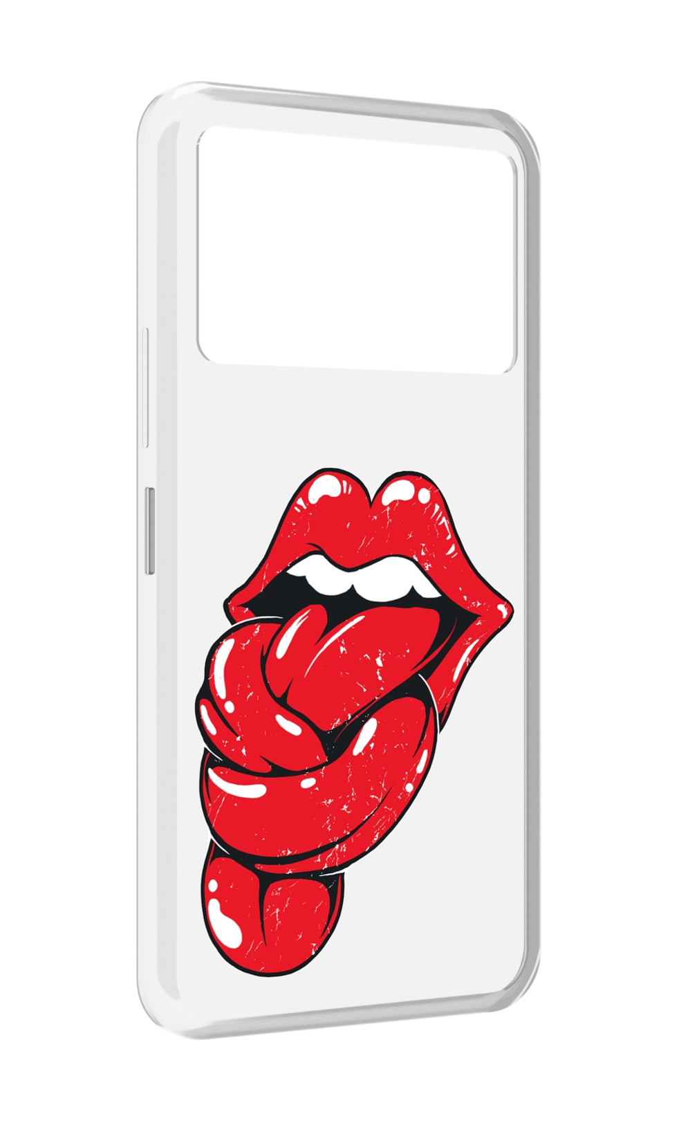 

Чехол MyPads яркие губы с языком для Infinix NOTE 12 VIP (X672), Прозрачный, Tocco