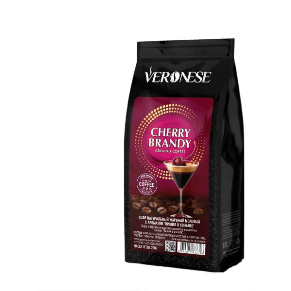 Кофе в зернах Veronese с ароматом Cherry Brandy, 200 г