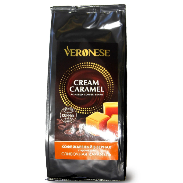 Кофе в зернах Veronese с ароматом Cream Caramel, 200 г