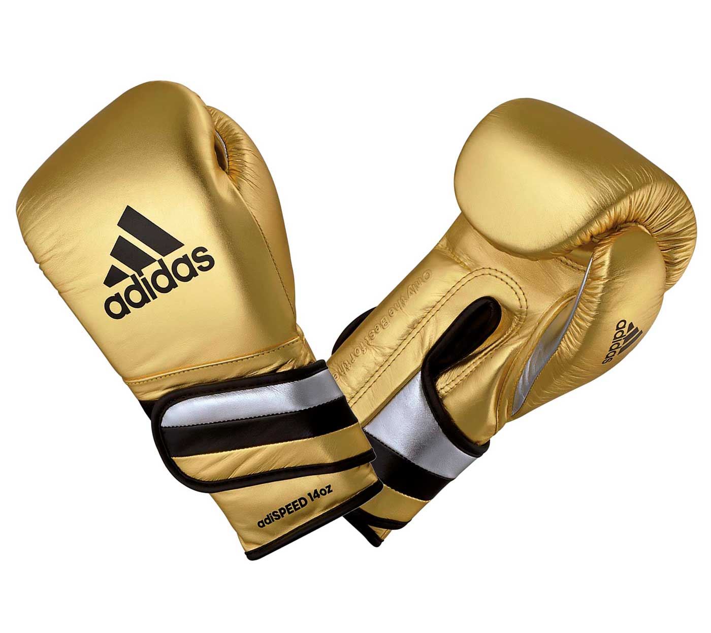 фото Перчатки боксерские adispeed metallic золото-серебристо-черные (вес 12 унций) adidas