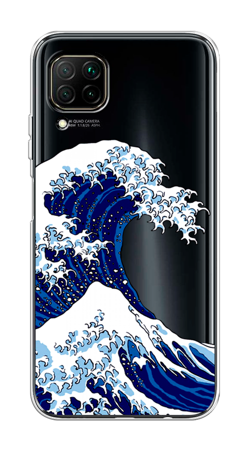 

Чехол Awog на Huawei Nova 7i "Волна в Канагаве", Разноцветный, 611850-4
