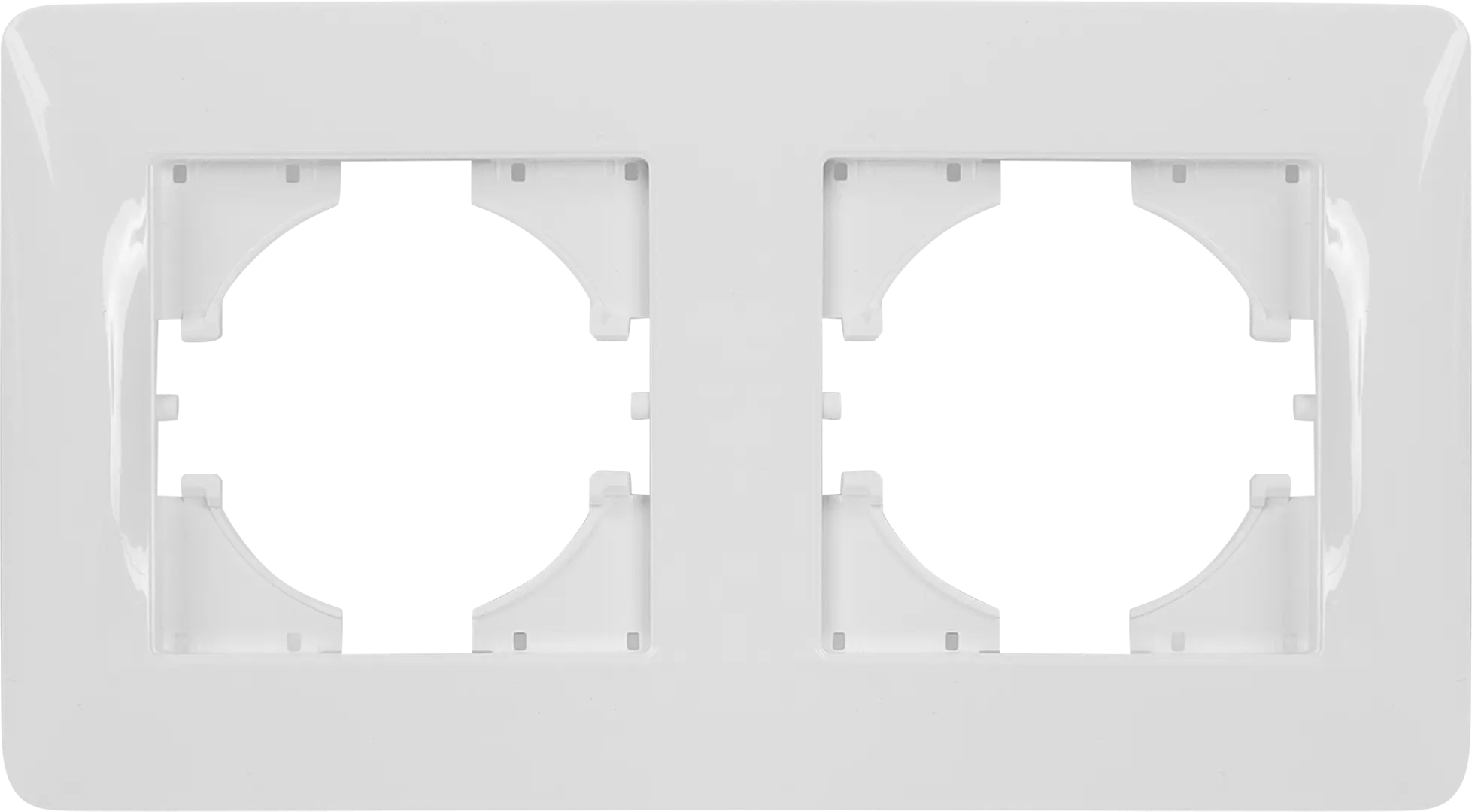 Рамка для розеток и выключателей Gusi Electric Ugra С1120-001 2 поста цвет белый