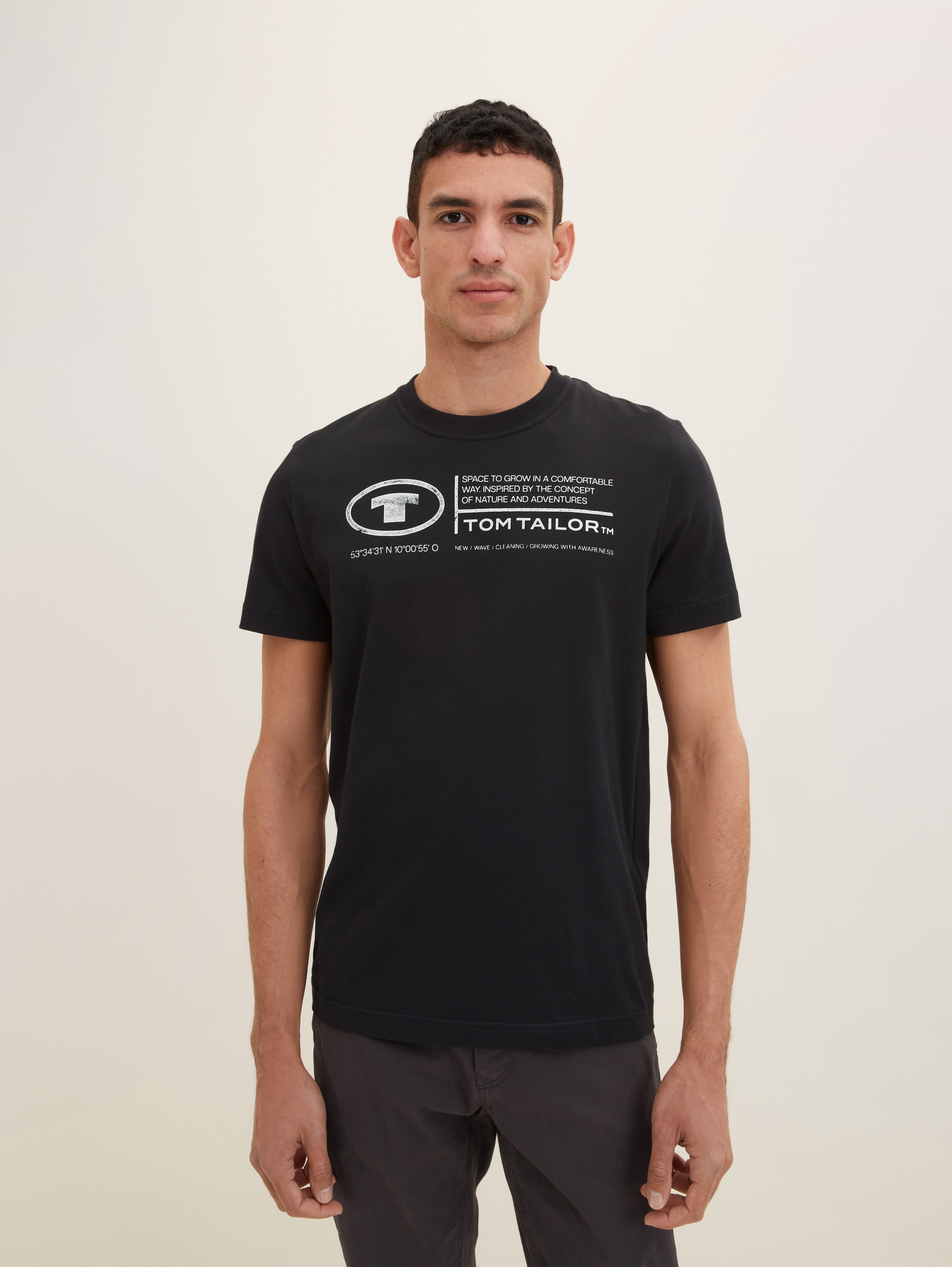 

Футболка мужская TOM TAILOR 1035611 черная 2XL, 1035611
