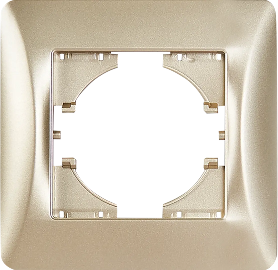 Рамка для розеток и выключателей Gusi Electric Ugra С1110-027 1 пост цвет шампань лицевая панель для двух сенсорных выключателей и розетки 2 клавиши livolo bb c7 c1 c1 sr 11