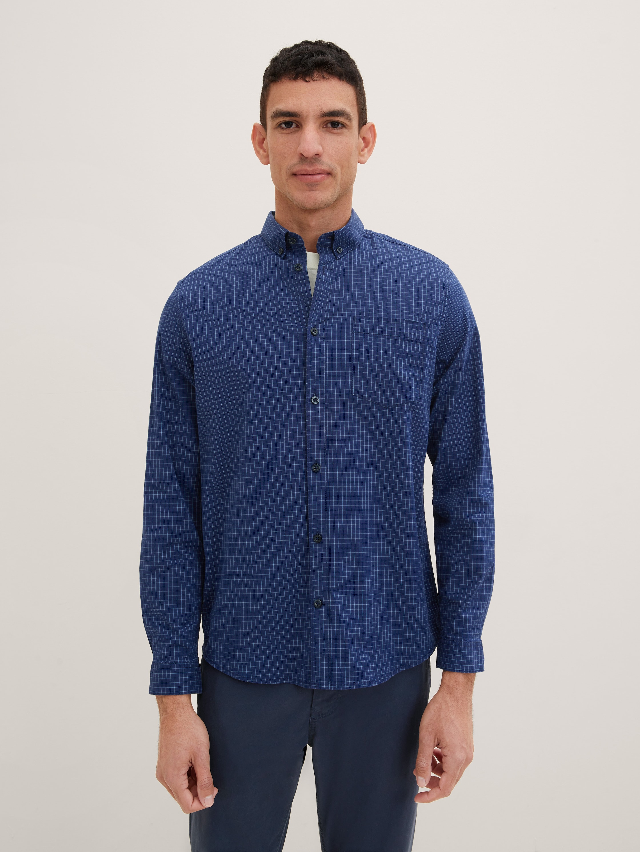 

Рубашка мужская TOM TAILOR 1034882 синяя XL, 1034882
