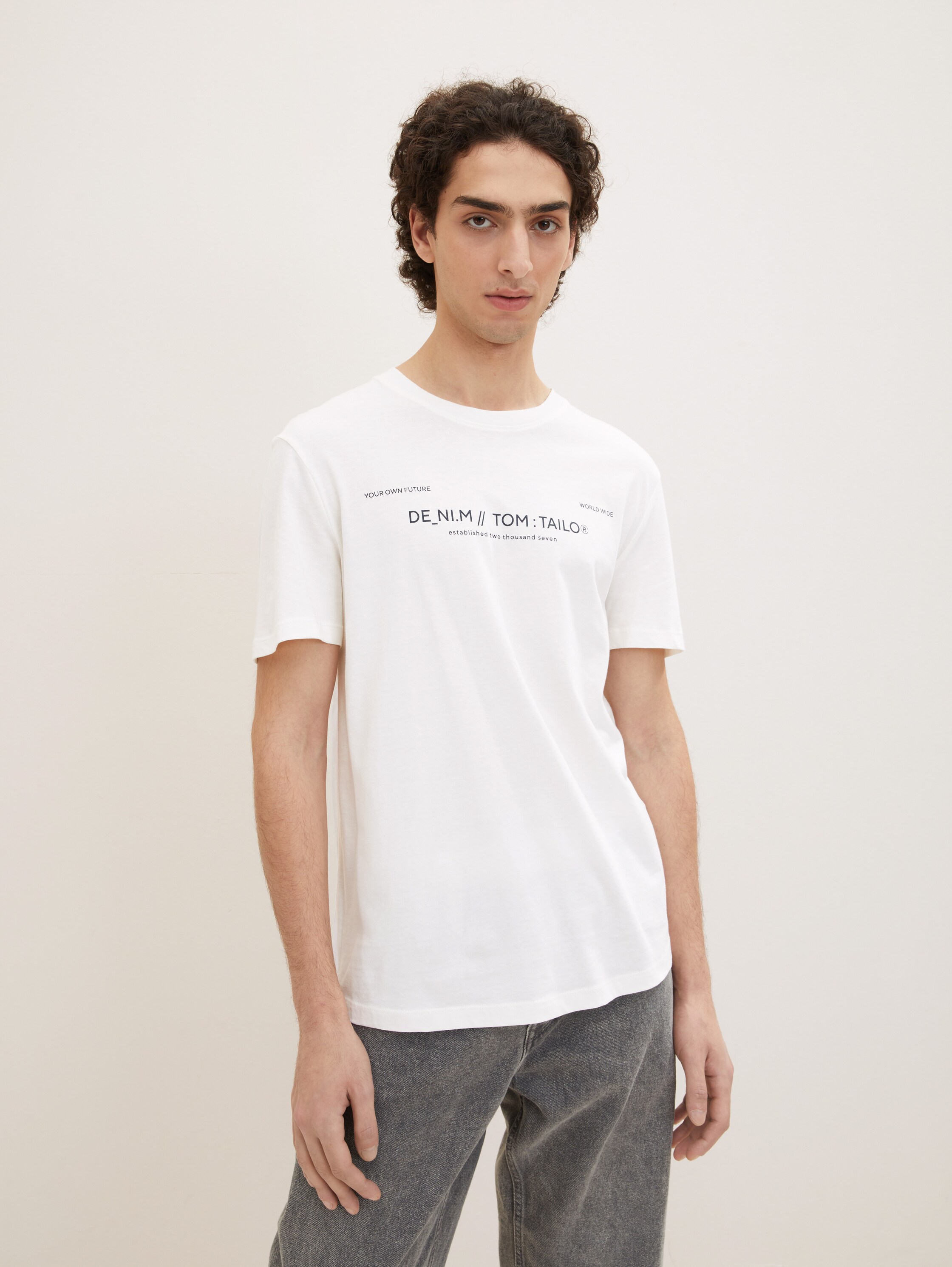 

Футболка мужская TOM TAILOR 1035581 белая 2XL, Белый, 1035581
