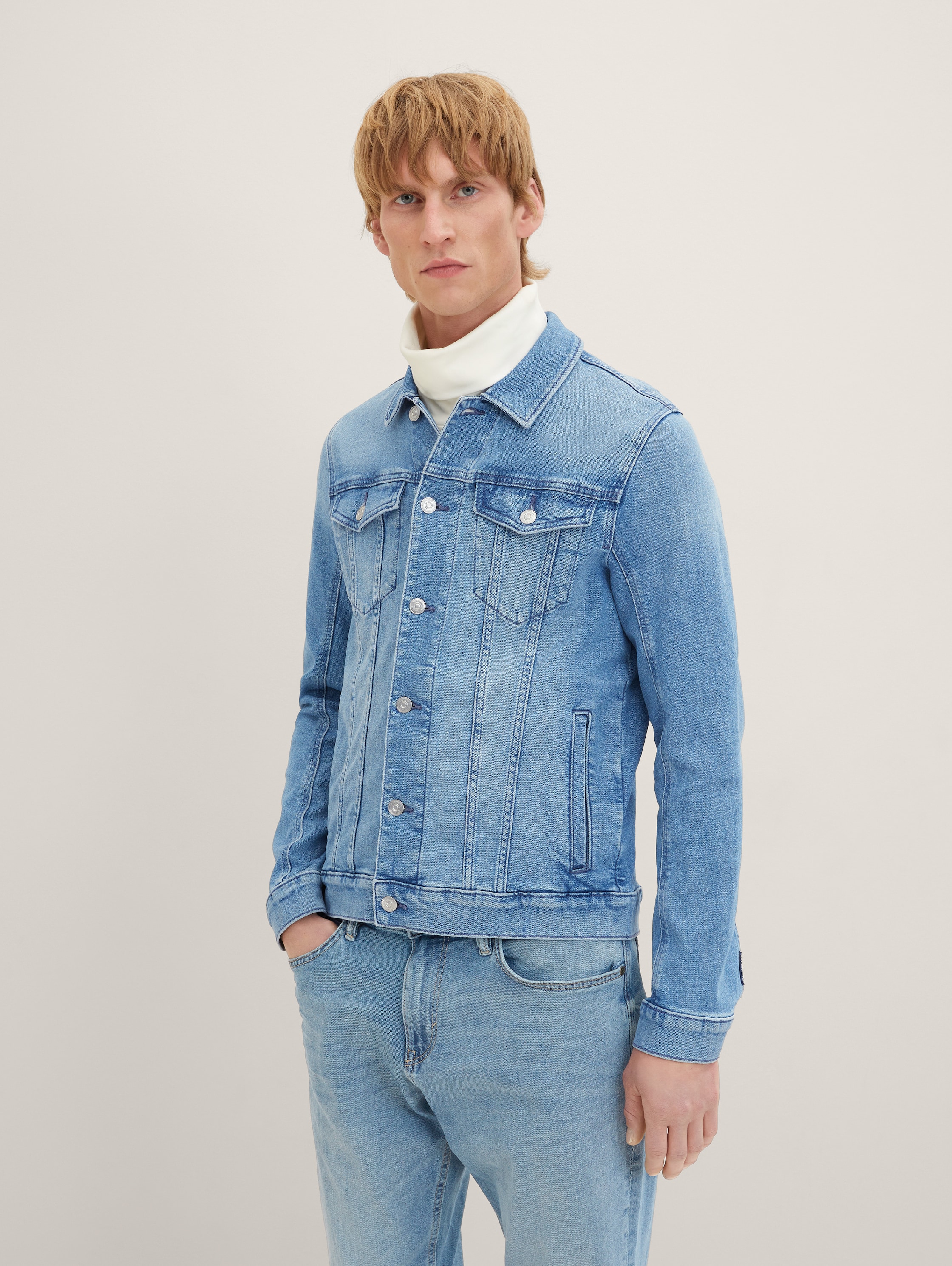 

Джинсовая куртка мужская TOM TAILOR 1035658 синяя 2XL, Синий, 1035658