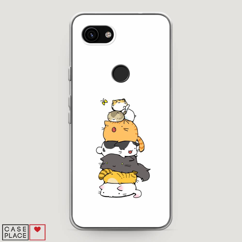 

Чехол Awog на Google Pixel 3a "Бутерброд из котиков", Разноцветный, 270150-10