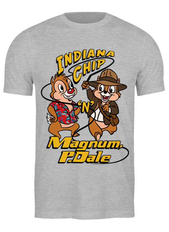 

Футболка мужская Printio Indiana jones x chip 'n' dale серая L, Серый, Indiana jones x chip 'n' dale