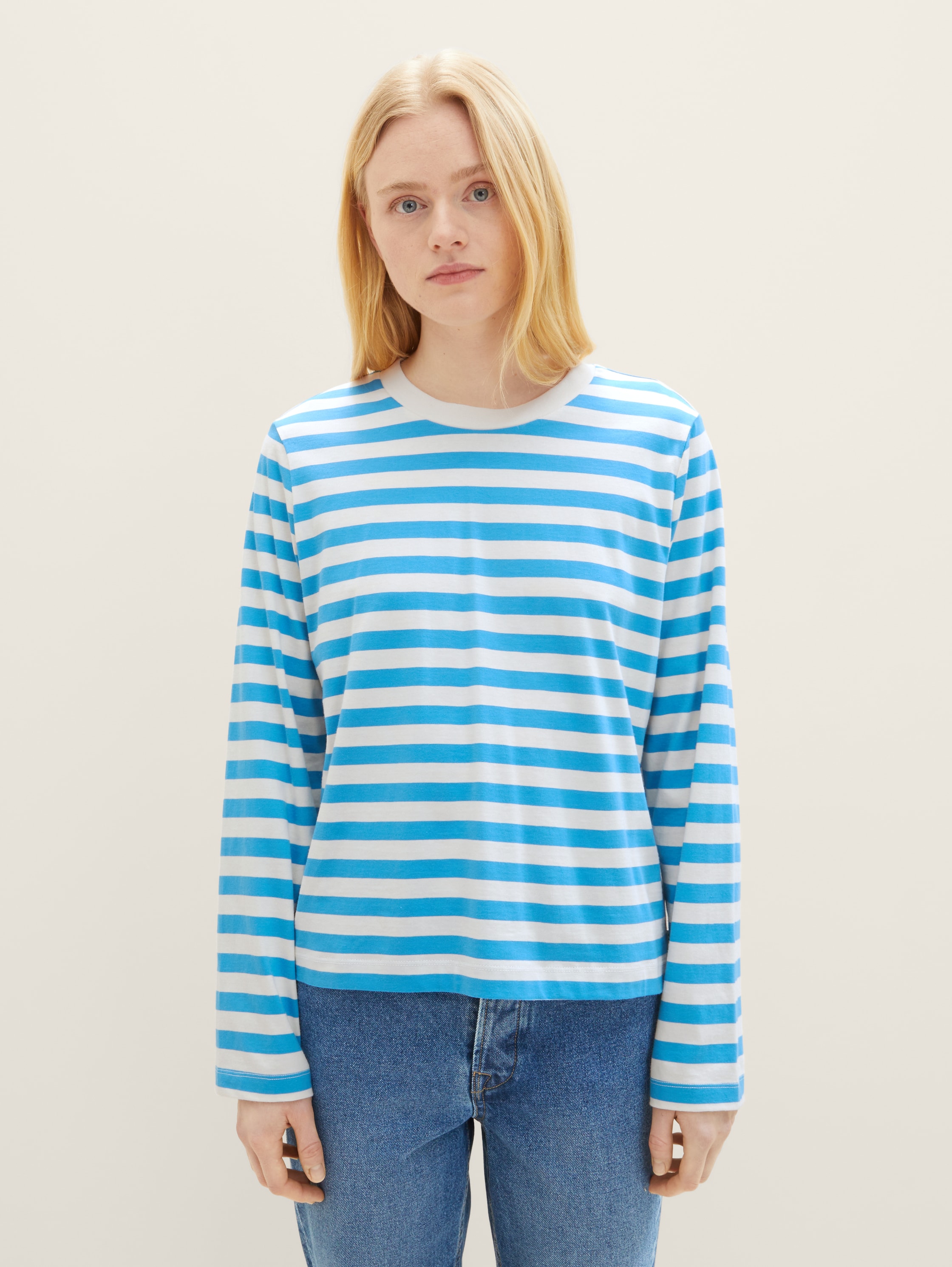 

Лонгслив женский TOM TAILOR 1035366 голубой XL, 1035366