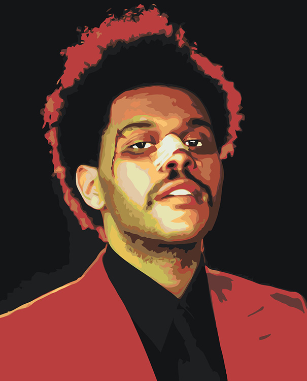 

Картина по номерам Цветное Музыкант The Weeknd Викенд 3