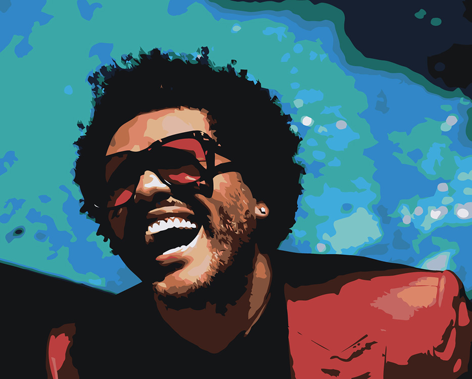 

Картина по номерам Цветное Музыкант The Weeknd Викенд 4