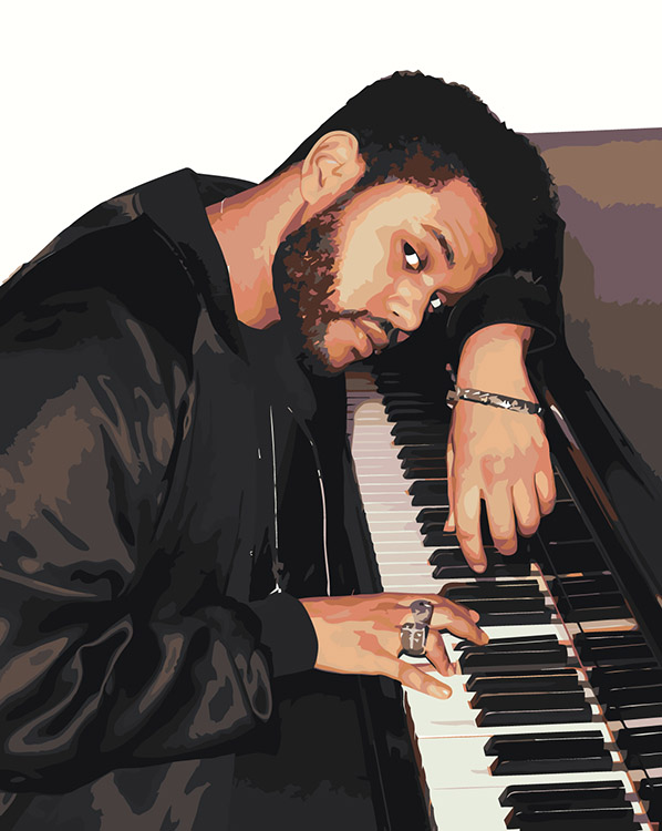 

Картина по номерам Цветное Музыкант The Weeknd Викенд 6